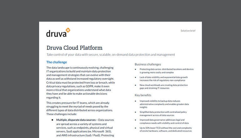 Druva for Microsoft 365 Backup