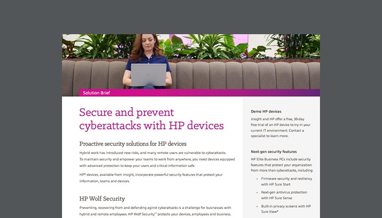 Secure and Prevent Cyberattacks With HP Devices Thumbnail of asset available to download below
