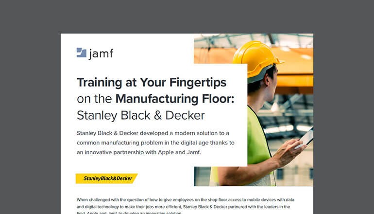 Stanley Black & Decker Connects Factory Floor with Internet of Things (IoT)  
