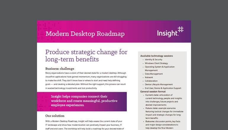 Modern Desktop Roadmap Thumbnail of datasheet available to download below