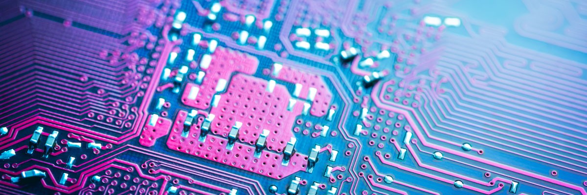 Close up of motherboard