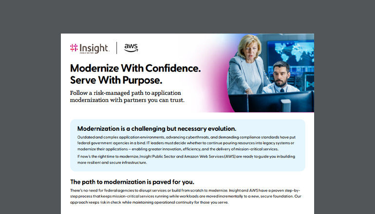 Modernize With Confidence. Serve With Purpose. Thumbnail of asset available to download below
