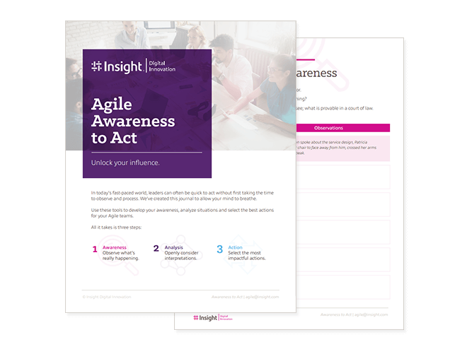 The Awareness to Action Canvas workbook provides a series of focused, intentional steps and strategies Cover of workbook available to access by filling out the form on page.