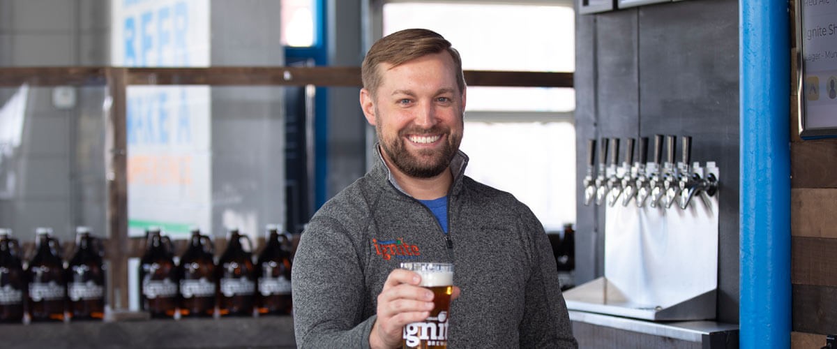 Michael Chisnell, Co-Owner of Ignite Brewing. COVID-19 technology updates