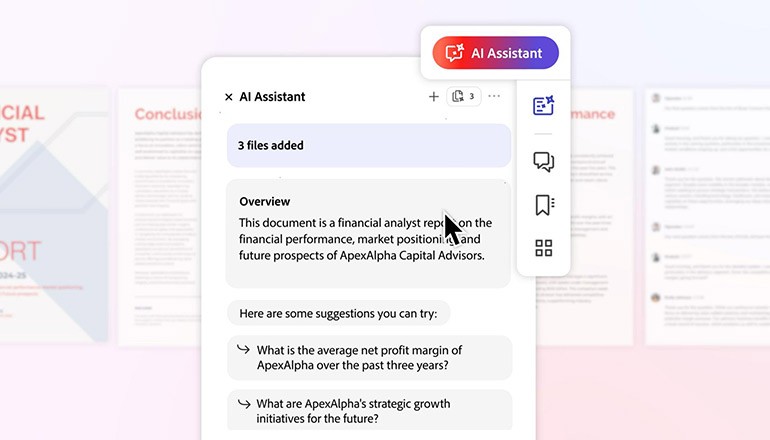 Transform Your Workflow with Adobe Acrobat AI Assistant Graphic of Adobe Acrobat AI