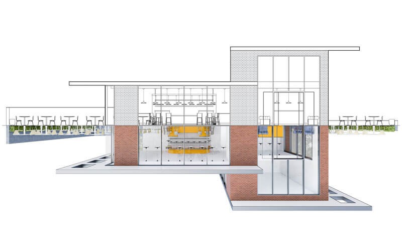 Rendering of outdoor building