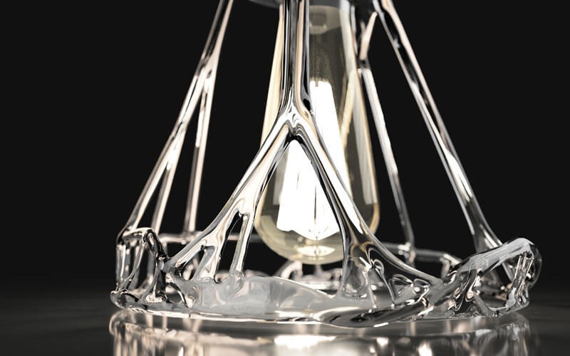 CAD rendering of an abstract lamp