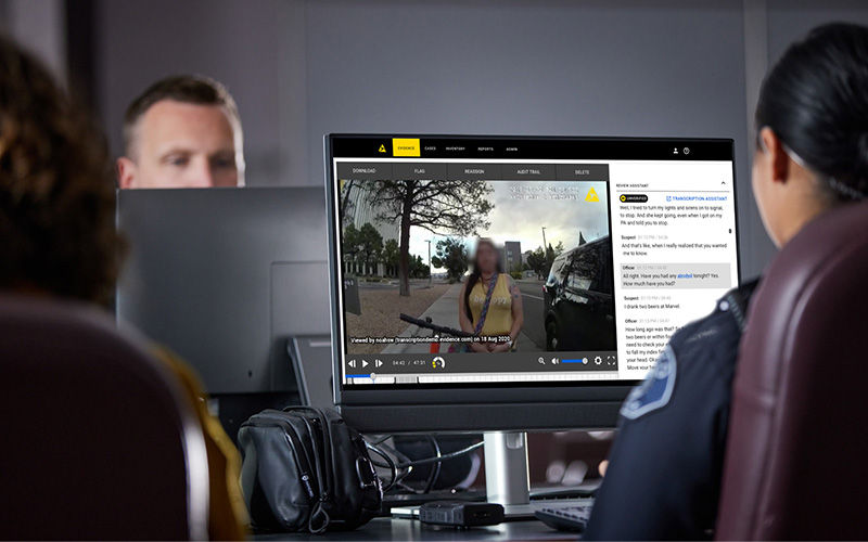 AI bodycam features Professional using desktop