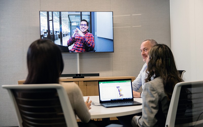 The Videobar VB1 USB device brings premium audio and video to small and medium-sized meeting spaces.