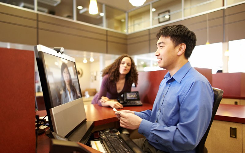 Employees using web device