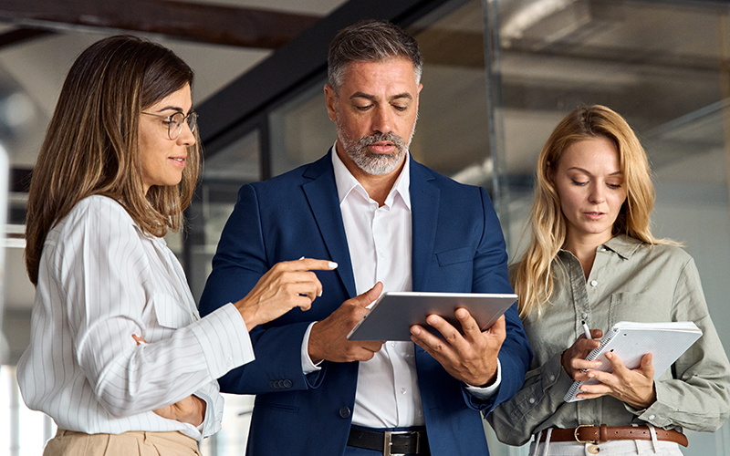 Professionals collaborating