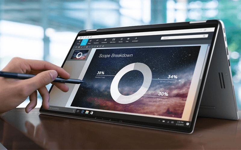 Close-up picture of Dell Latitude notebook