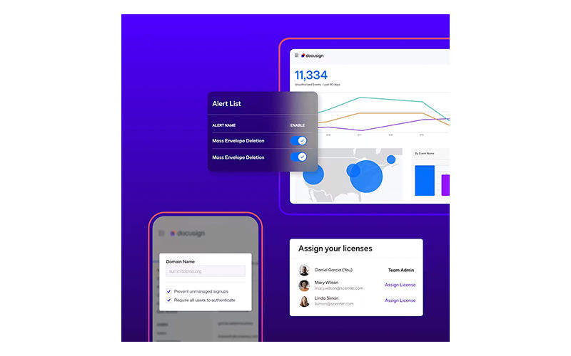 Docusign graphic of products
