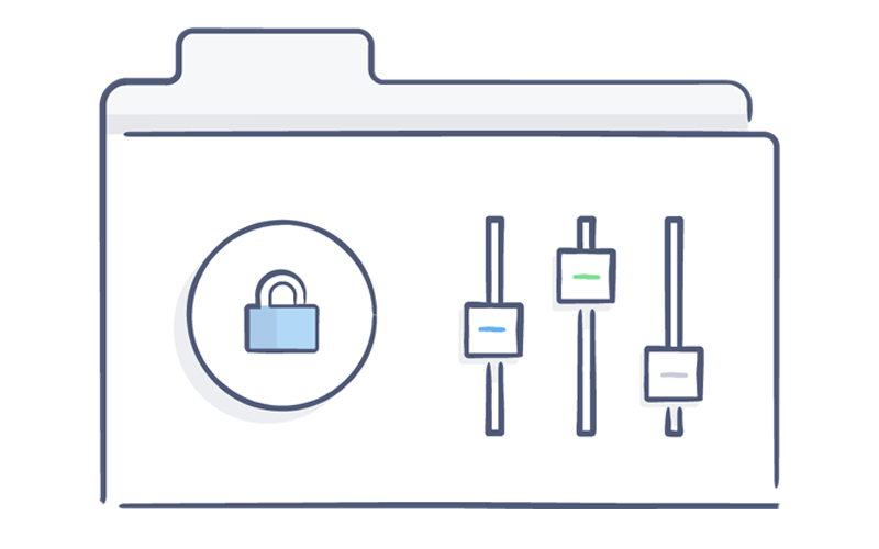 Security and data protection Security and data protection Dropbox illustration