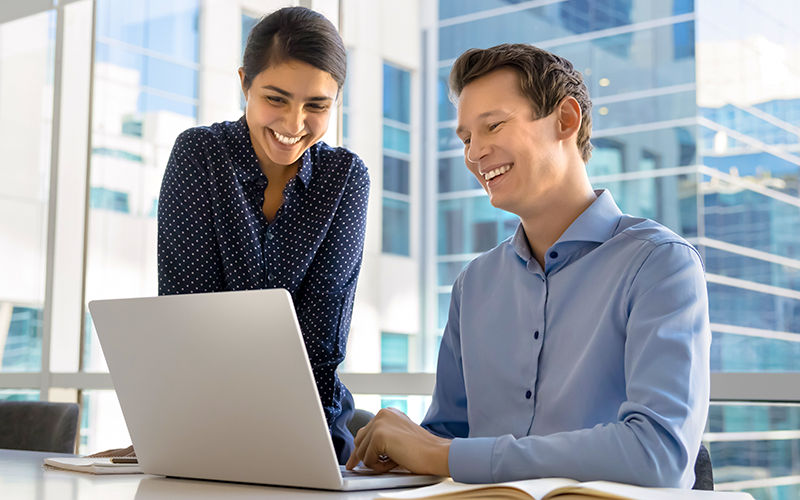 Professionals collaborating