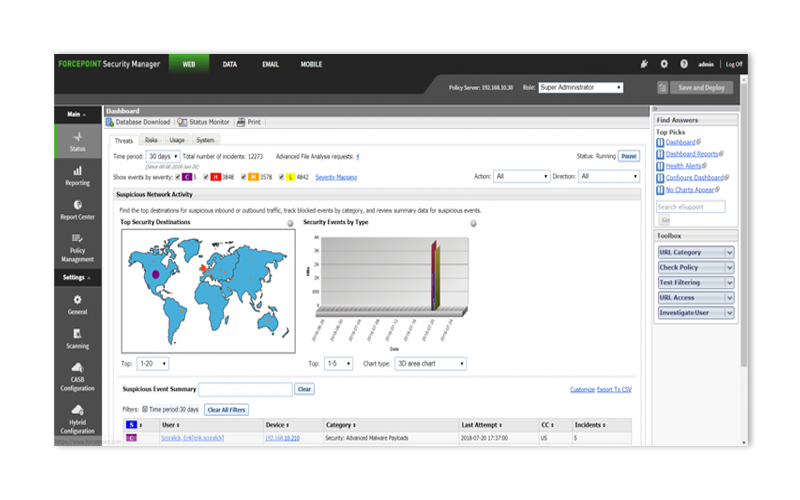 Forcepoint Web Security Forcepoint Web Security screenshot