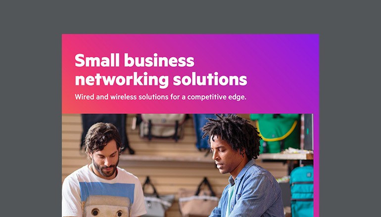 Cover of brief HPE Instant On small business networking solutions