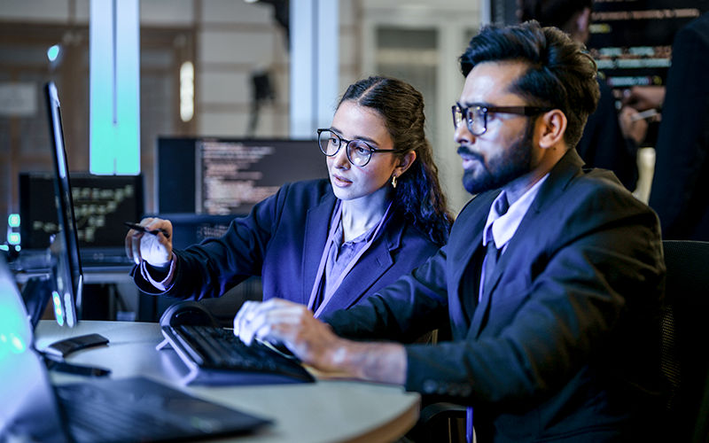 Professionals collaborating