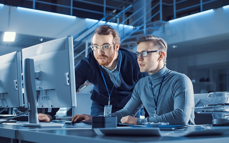 Professionals sharing ideas