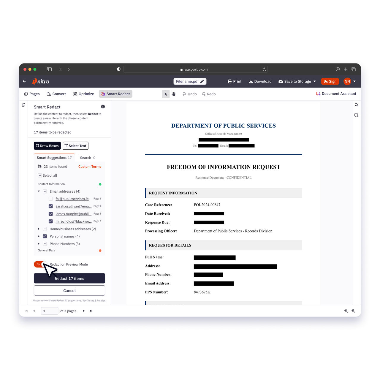 Nitro Smart Redact