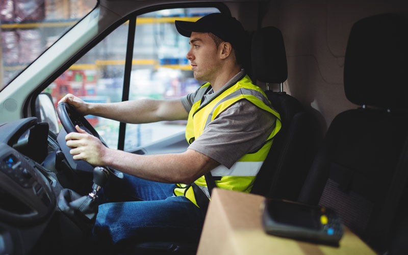 Driver in van 