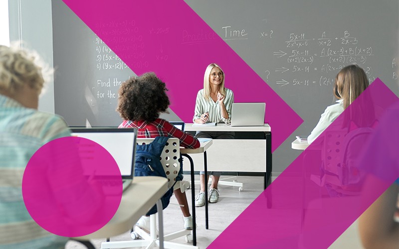 Insight in Education, powered by microsoft an image of woman using surface