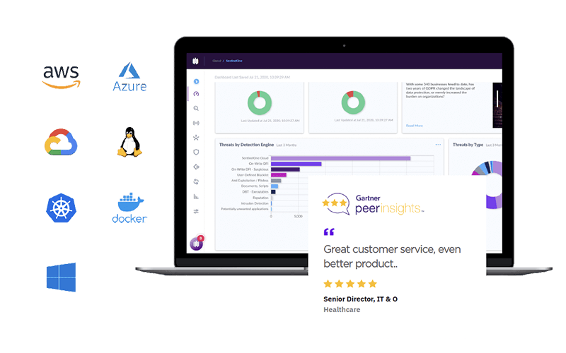 Cloud workload protection with SentinelOne reduces complexity. Cloud workload protection with SentinelOne reduces complexity