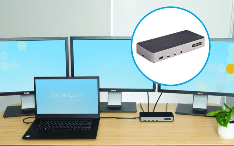 USB-C triple monitor docking station USB-C triple monitor docking station