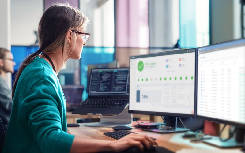 Woman working at the office