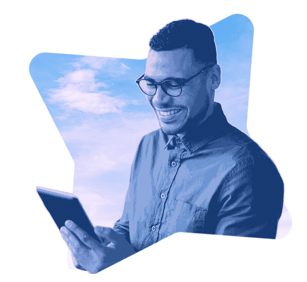 Business professional using a tablet in a modern office, leveraging AI intelligence tools to drive insights and productivity.